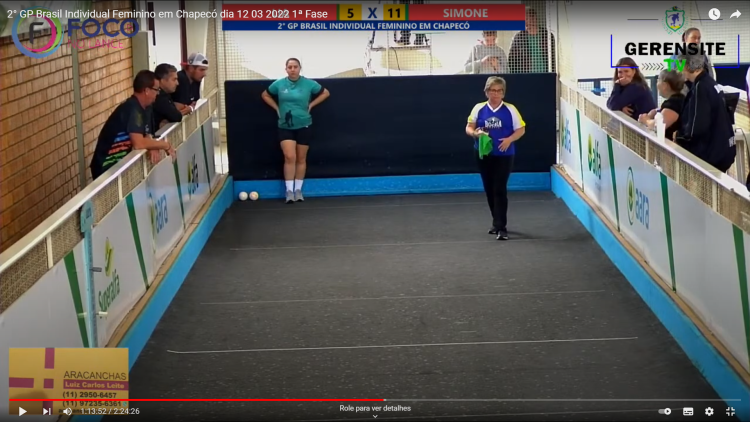 2Â° GP Brasil de Bocha Feminino aconteceu em ChapecÃ³