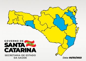Matriz de risco: SC tem 12 regiÃµes em nÃ­vel alto e cinco em nÃ­vel moderado para Covid-19