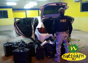 23 mil maÃ§os de cigarros contrabandeados sÃ£o apreendidos pela PRF na BR 282