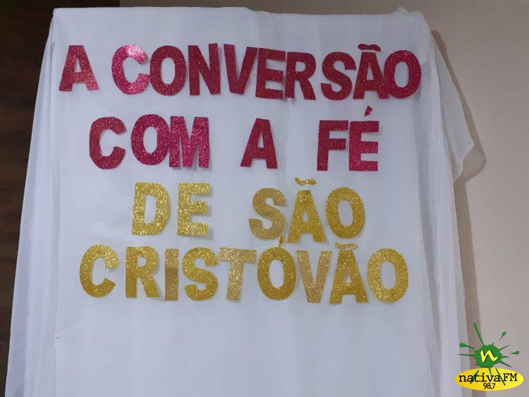 Devotos participam da 1Âª noite do TrÃ­duo da Festa de SÃ£o CristÃ³vÃ£o