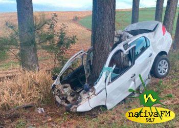 Impressionante! Motorista morre apÃ³s carro bater em Ã¡rvore e se partir ao meio