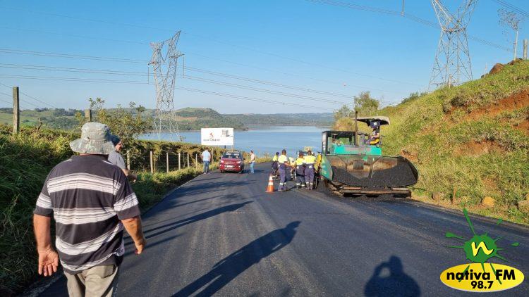 Novo trecho asfÃ¡ltico da rodovia rural de Piratuba Ã© concluÃ­do