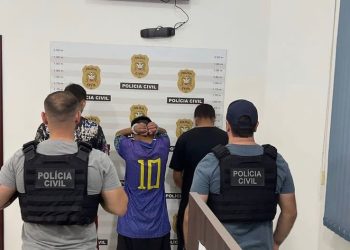 Policiais Civil e Militar prendem trÃªs assaltantes de veÃ­culo em Campos Novos