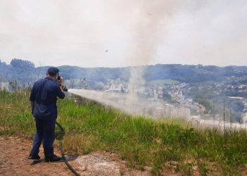 Capinzal: Bombeiros utilizam mais de 3 mil litros de Ã¡gua para combater incÃªndio em vegetaÃ§Ã£o
