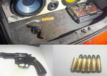 Homem ameaça esposa com faca e dispara arma de fogo após discussão