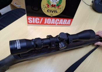 Polícia Civil de Joaçaba apreende espingarda calibre 22 e munições