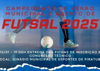Abertas as inscrições do Campeonato de Verão Municipal e regional de Futsal de Piratuba