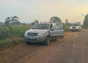 Veículo levado em assalto é recuperado pela polícia no interior de Concórdia