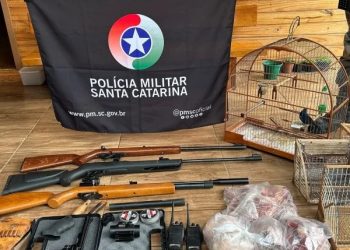 PM Ambiental apreende armas, carne de caça e aves em cativeiro no Meio-Oeste