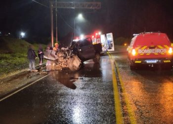 Colisão frontal deixa um morto e um ferido na BR-470 em Curitibanos
