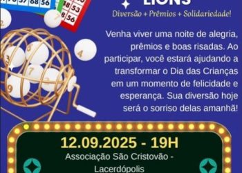 Lions Clube de Lacerdópolis realiza 1º Bingo Solidário