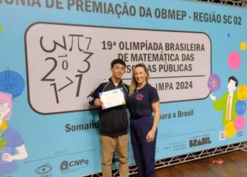Estudante Escola Municipal Dr. Vilson Pedro Kleinubing, conquista medalha de bronze na OBMEP 2024