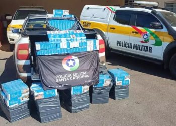Polícia apreende 4 mil maços de cigarro durante abordagem na SC-480