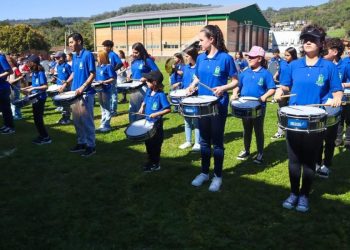 Fanfarra Municipal de Zortéa marca presença no Intercâmbio Cultural de Fanfarras em Peritiba