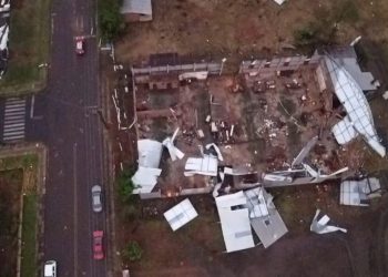 Forte temporal causa estragos em Xanxerê
