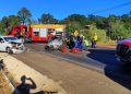 Acidente com três veículos deixa feridos e interdita rodovia em Chapecó